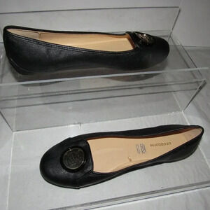 LIZ CLAIBORNE Selma Black Ballet Flat Shoes Sz 9.5